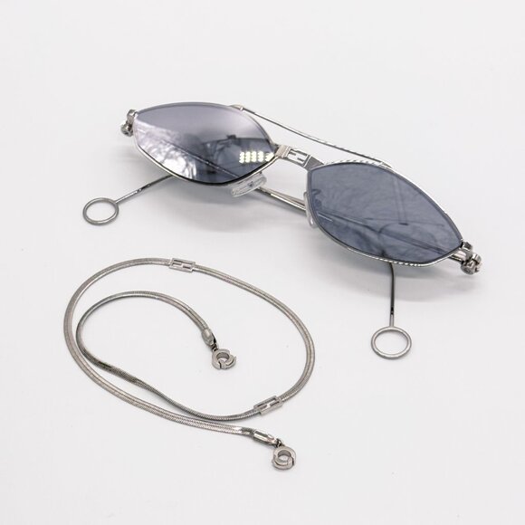 NEW FENDI FE40114U-Y 16C WOMEN SILVER CAT EYE SUNGLASSES FENDI main image 8